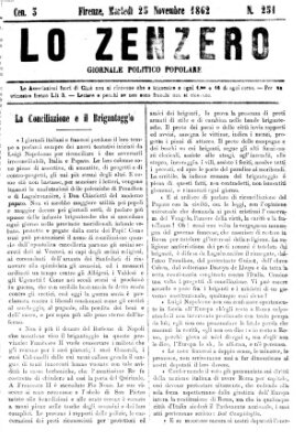 Lo Zenzero Dienstag 25. November 1862