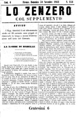 Lo Zenzero Sonntag 30. November 1862