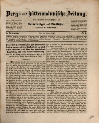 Berg- und hüttenmännische Zeitung Mittwoch 13. Januar 1847