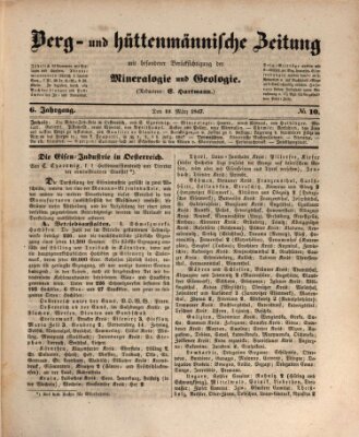 Berg- und hüttenmännische Zeitung Mittwoch 10. März 1847