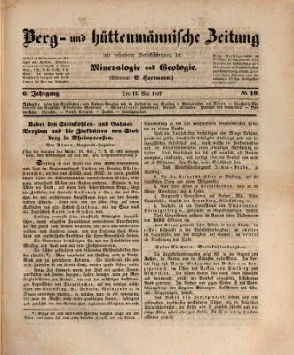 Berg- und hüttenmännische Zeitung Mittwoch 12. Mai 1847