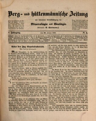 Berg- und hüttenmännische Zeitung Mittwoch 26. Januar 1848