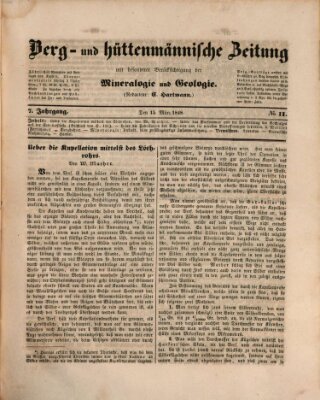 Berg- und hüttenmännische Zeitung Mittwoch 15. März 1848