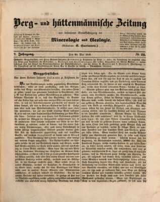 Berg- und hüttenmännische Zeitung Mittwoch 24. Mai 1848