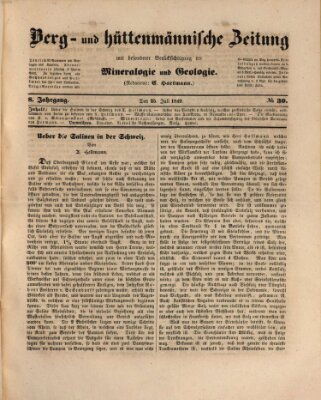 Berg- und hüttenmännische Zeitung Mittwoch 25. Juli 1849