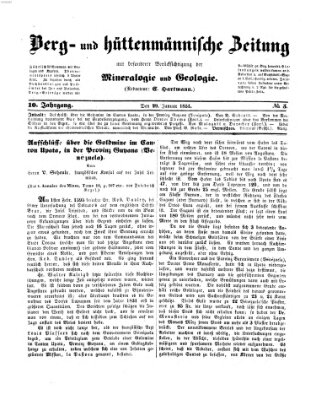 Berg- und hüttenmännische Zeitung Mittwoch 29. Januar 1851