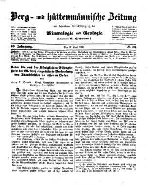 Berg- und hüttenmännische Zeitung Mittwoch 2. April 1851