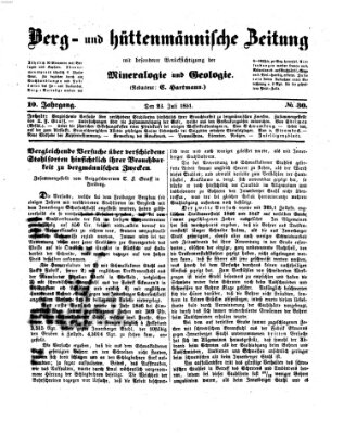 Berg- und hüttenmännische Zeitung Mittwoch 23. Juli 1851