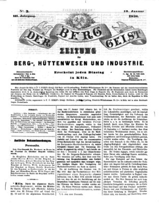 Der Berggeist Dienstag 19. Januar 1858