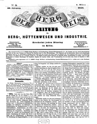 Der Berggeist Dienstag 2. März 1858