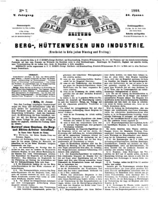 Der Berggeist Dienstag 24. Januar 1860