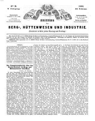 Der Berggeist Freitag 24. Februar 1860