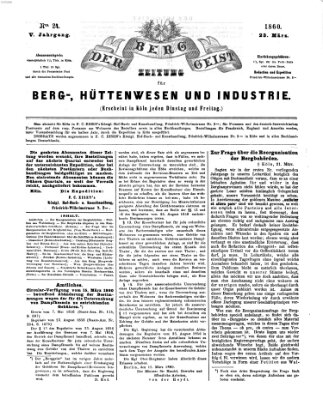 Der Berggeist Freitag 23. März 1860