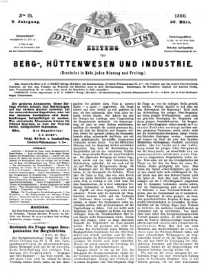 Der Berggeist Freitag 30. März 1860