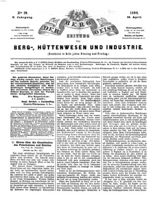 Der Berggeist Dienstag 10. April 1860