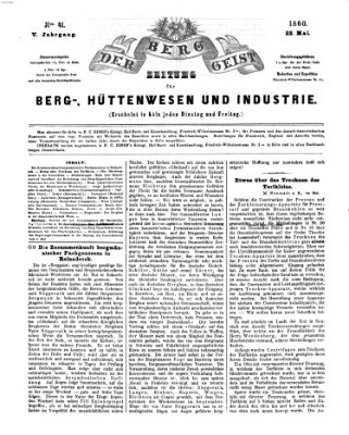 Der Berggeist Dienstag 22. Mai 1860