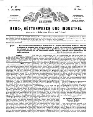 Der Berggeist Dienstag 12. Juni 1860