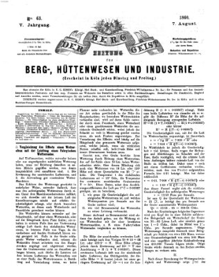 Der Berggeist Dienstag 7. August 1860