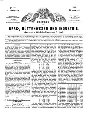 Der Berggeist Dienstag 14. August 1860