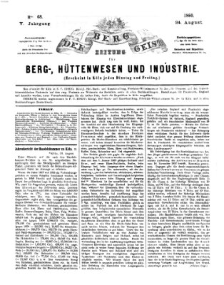 Der Berggeist Freitag 24. August 1860