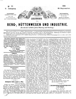 Der Berggeist Dienstag 25. September 1860