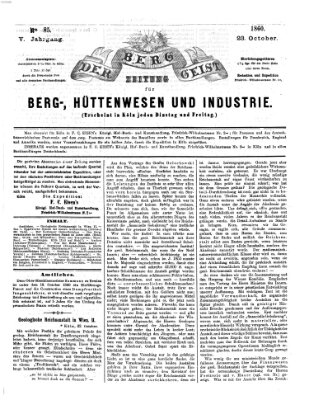 Der Berggeist Dienstag 23. Oktober 1860