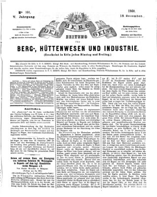 Der Berggeist Dienstag 18. Dezember 1860