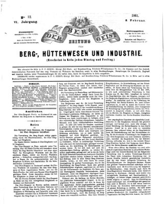 Der Berggeist Freitag 8. Februar 1861