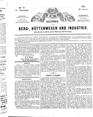 Der Berggeist Dienstag 30. April 1861