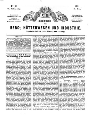 Der Berggeist Freitag 31. Mai 1861