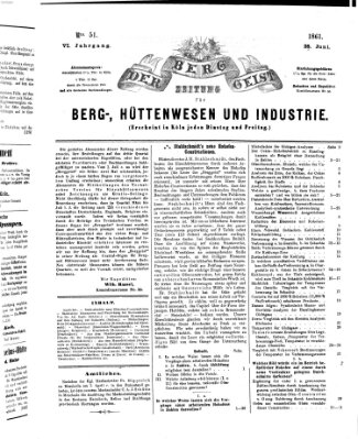 Der Berggeist Freitag 28. Juni 1861