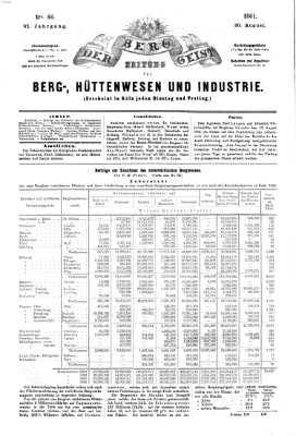 Der Berggeist Dienstag 20. August 1861