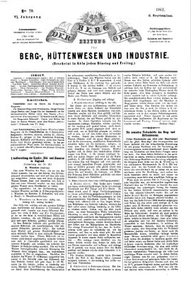 Der Berggeist Dienstag 3. September 1861