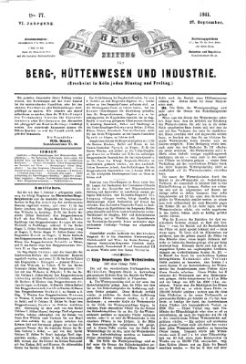 Der Berggeist Freitag 27. September 1861