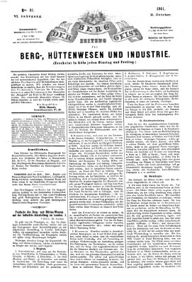 Der Berggeist Freitag 11. Oktober 1861