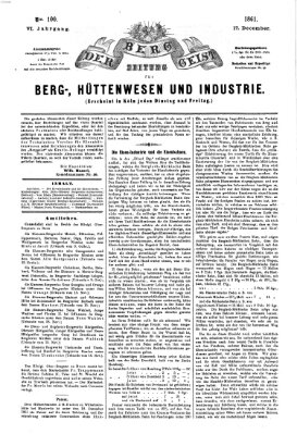 Der Berggeist Dienstag 17. Dezember 1861