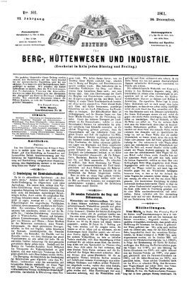 Der Berggeist Dienstag 24. Dezember 1861