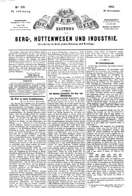 Der Berggeist Freitag 27. Dezember 1861