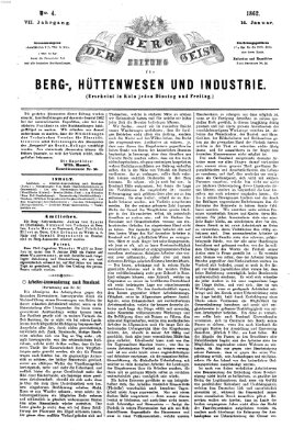 Der Berggeist Dienstag 14. Januar 1862