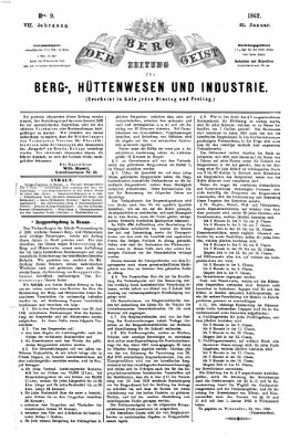 Der Berggeist Freitag 31. Januar 1862