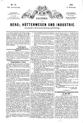 Der Berggeist Dienstag 4. Februar 1862