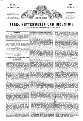 Der Berggeist Dienstag 11. März 1862