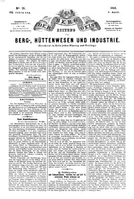 Der Berggeist Dienstag 1. April 1862