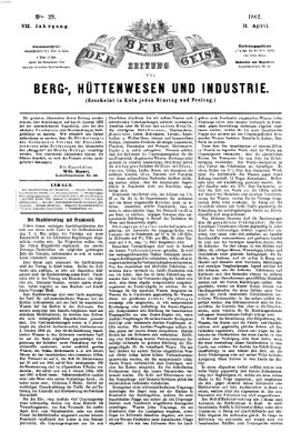 Der Berggeist Freitag 11. April 1862