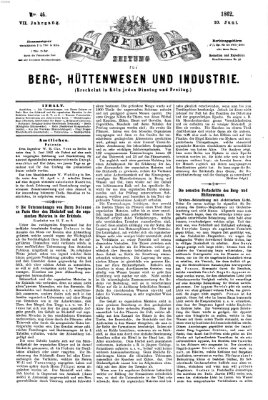 Der Berggeist Dienstag 10. Juni 1862