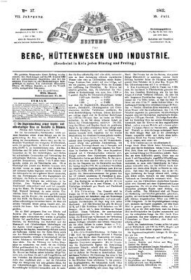 Der Berggeist Freitag 18. Juli 1862