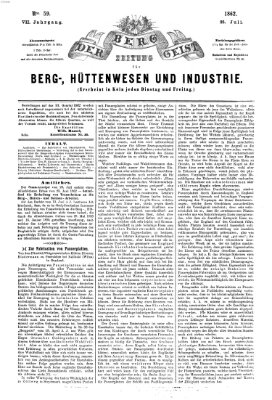 Der Berggeist Freitag 25. Juli 1862