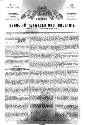 Der Berggeist Freitag 1. August 1862