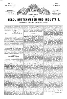 Der Berggeist Freitag 15. August 1862