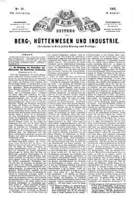 Der Berggeist Dienstag 19. August 1862